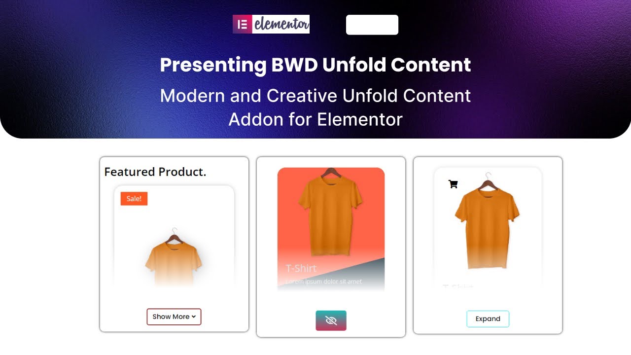 Unfold Content Addon For Elementor