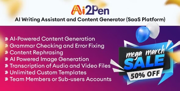 AiPen - AI Writing Assistant and Content Generator (SaaS Platform) [Extended Version]