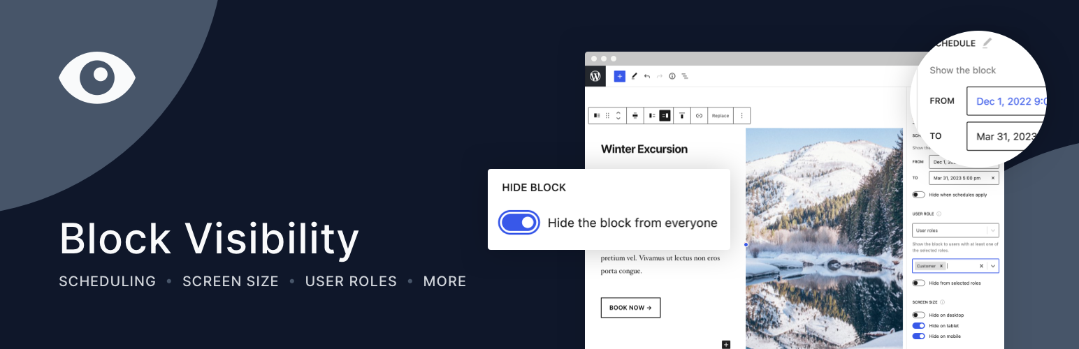 Block Visibility Pro Block Editor WordPress Plugin