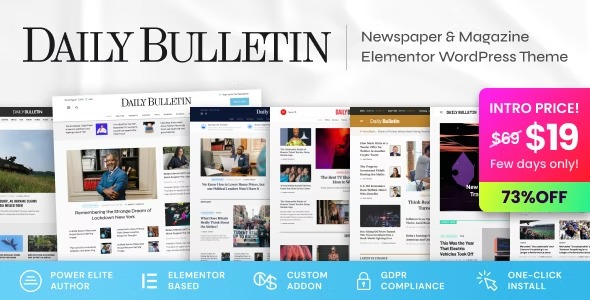 Daily Bulletin - Magazine - Newspaper WordPress Theme