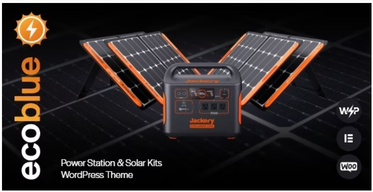 EcoBlue - Power Station - Solar Kits WordPress Theme