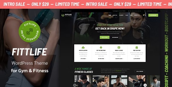 Fittlife - Gym - Fitness WordPress Theme