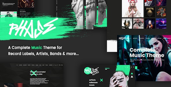 Phase - A Complete Music WordPress Theme for Record Labels and Artists
