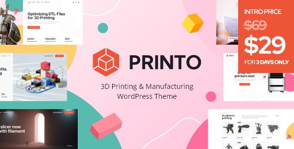 Printo -D Printing - Manufacturing WordPress Theme