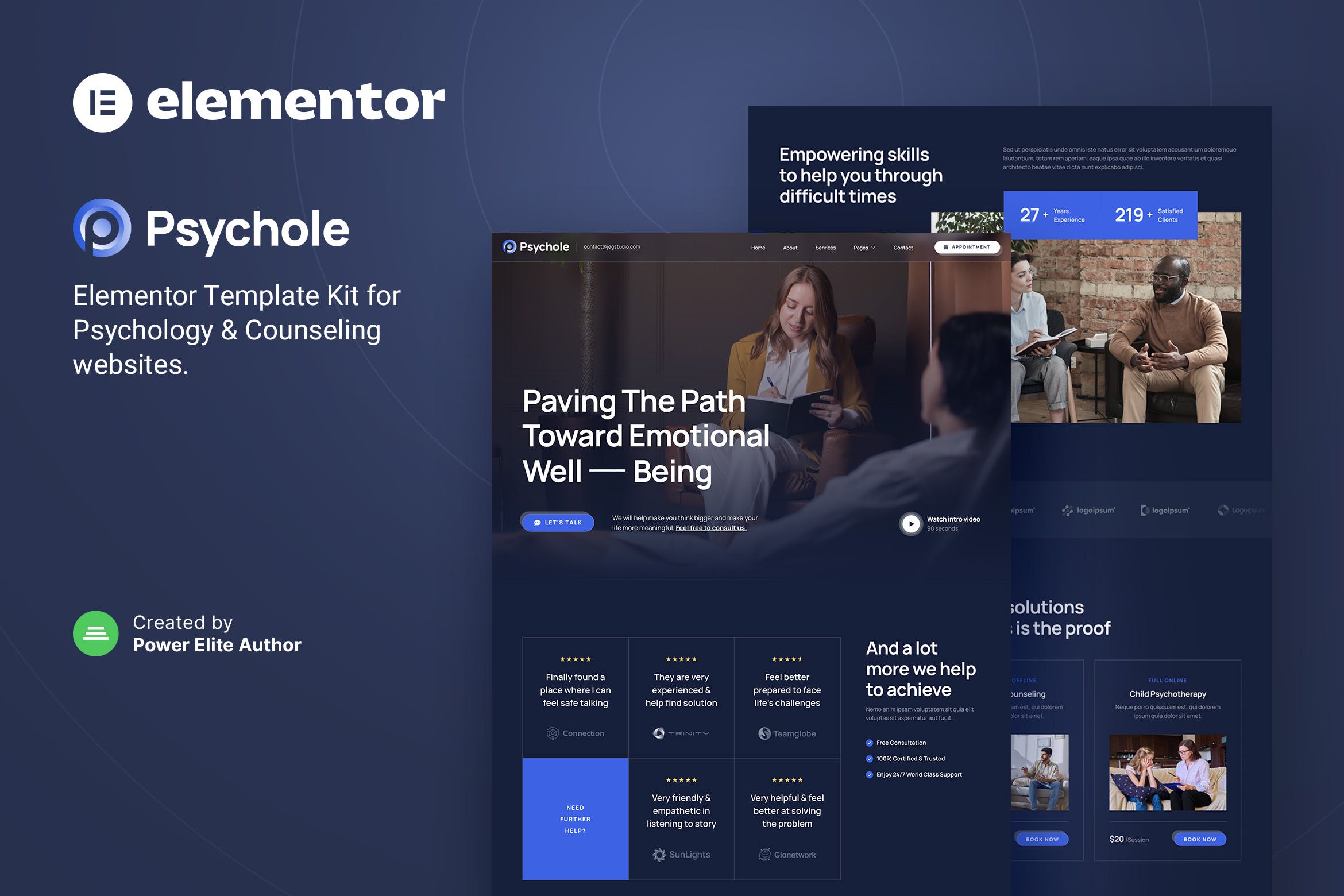 Psychole - Psychology and Counseling Elementor Template Kit