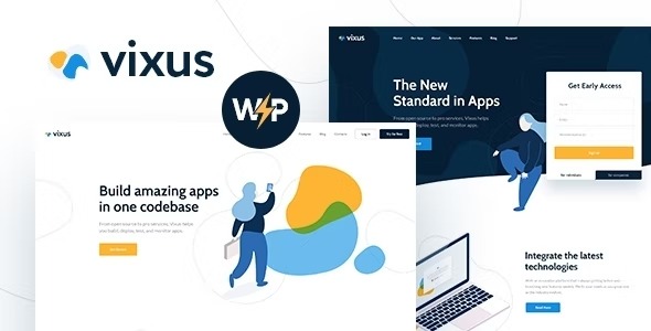 Vixus - Startup - Mobile App WordPress Landing Page Theme