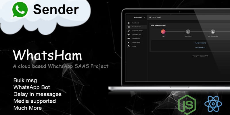 WhatsHam - A cloud based WhatsApp SAAS System