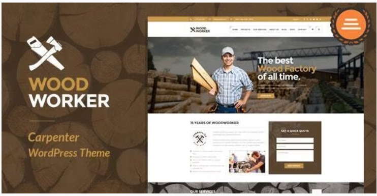 WoodWorker - Carpenter Handy Service WordPress Theme
