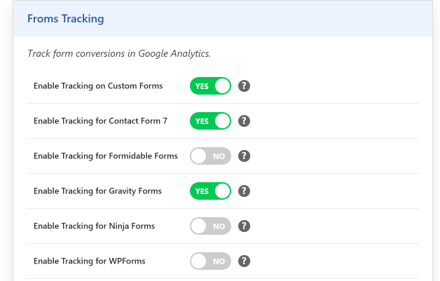 Analytify Forms Tracking Add-On