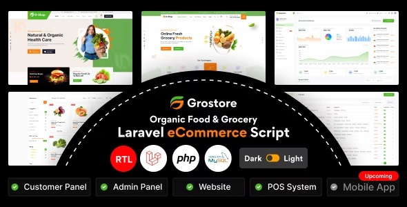 GroStore - Food - Grocery Laravel eCommerce with Admin Dashboard