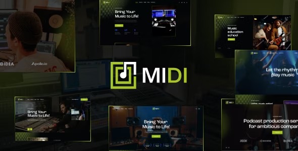 Midi - Sound - Music Production WordPress Theme