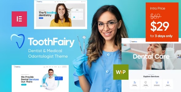 Tooth Fairy - Dentist - Medical Odontologist WordPress Theme
