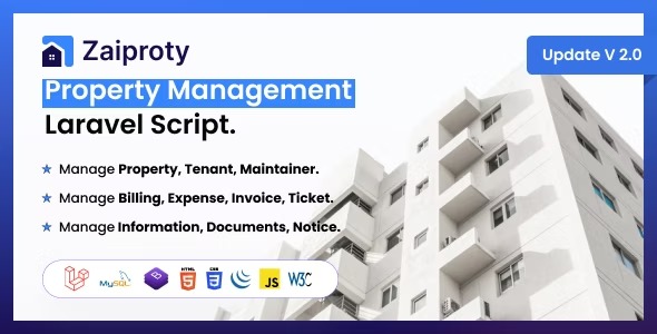 Zaiproty Property Management Laravel Script