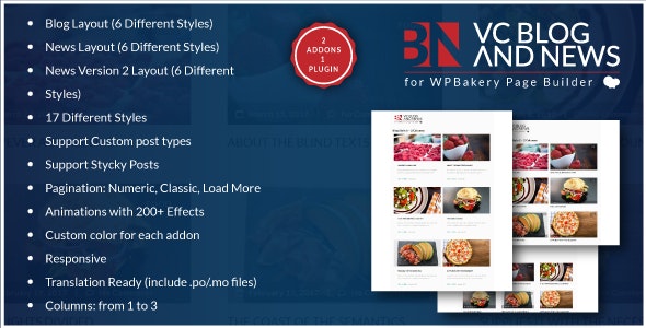Blog and News Addons for WPBakery Page Builder for WordPress