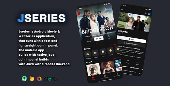 Jseries Movie - Web Series With Firebase backend - Netflix Clone