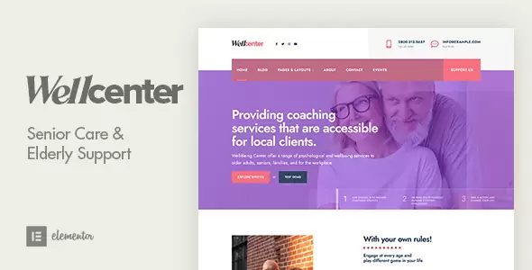 Wellcenter - Senior Care - Support WordPress Theme