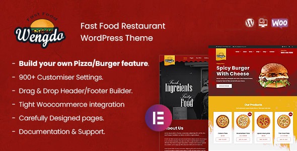 Wengdo- Fastfood WordPress Theme