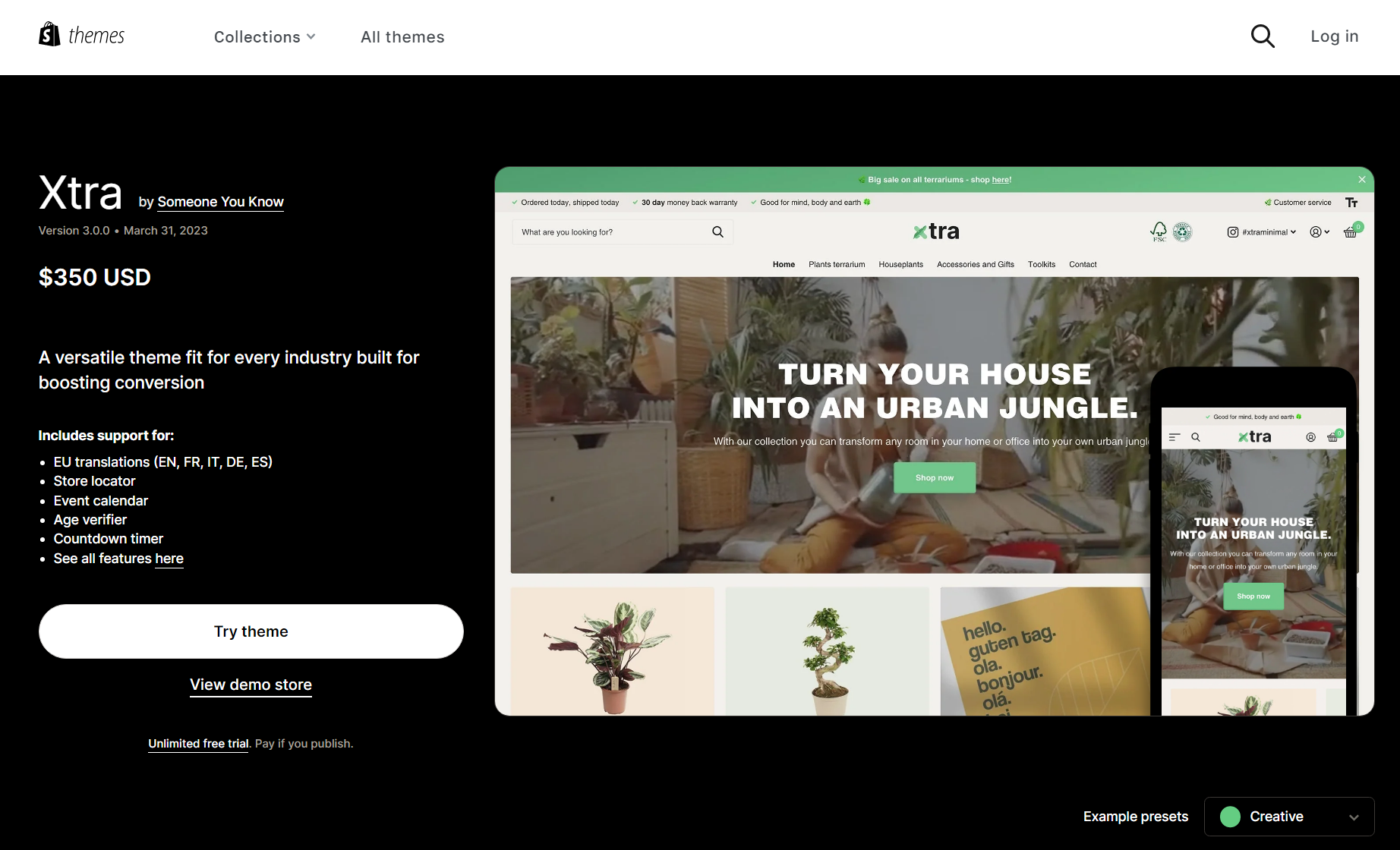 XTRA Shopify Theme