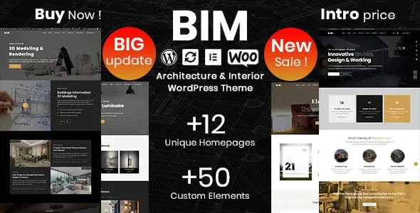 BIM - Architecture - Interior Design Elementor WP Theme