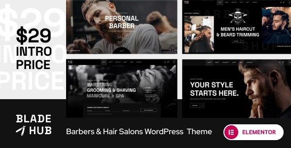 BladeHub- Barber Shop - Hairdressers WordPress Theme