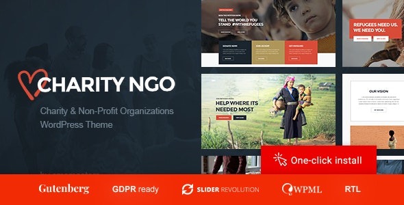 Charity NGO Donation - Nonprofit Organization WordPress Theme