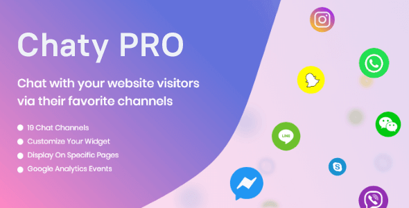 Chaty Pro + Floating Chat Widget