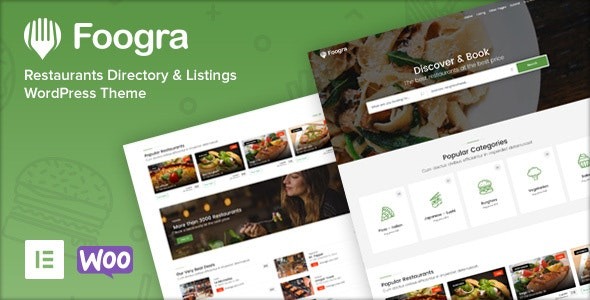 Foogra- Restaurants Directory - Listings WordPress Theme