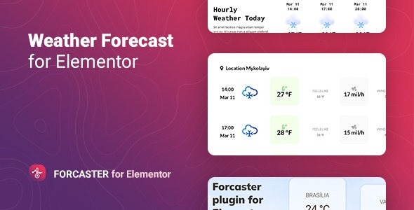 ForcasterWeather Forecast for Elementor