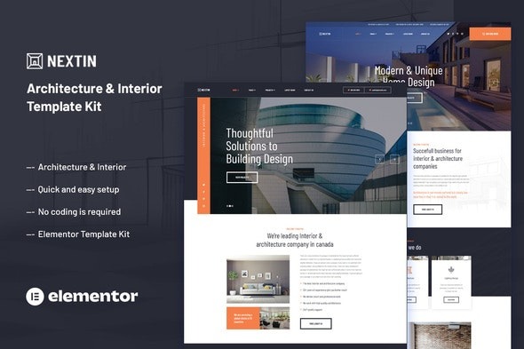 Nextin - Architecture & Interior Elementor Template Kit