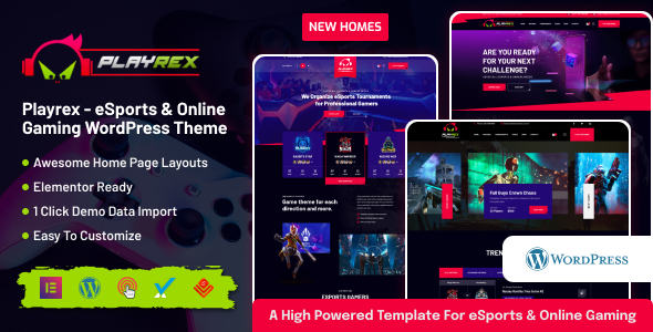 Playrex - eSports - Gaming Clan News WordPress Theme
