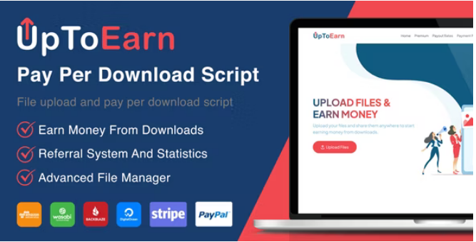 UpToEarn - File Upload And Pay Per Script (SAAS Ready)