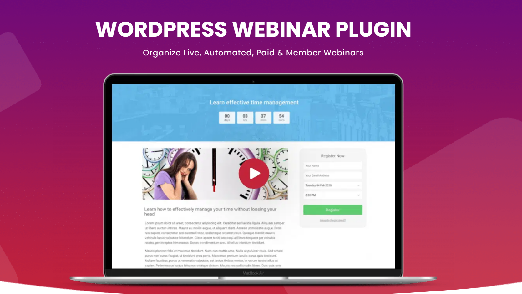 WebinarPress Pro- WordPress Webinar Plugin