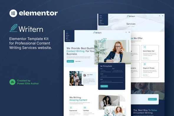 Writern - Content Writing Services Elementor Template Kit