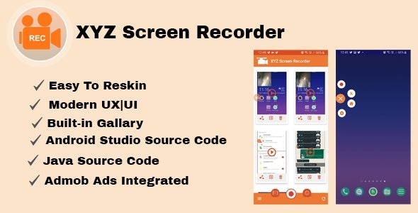 XYZ Screen Recorder Native Android App | Admob Ads