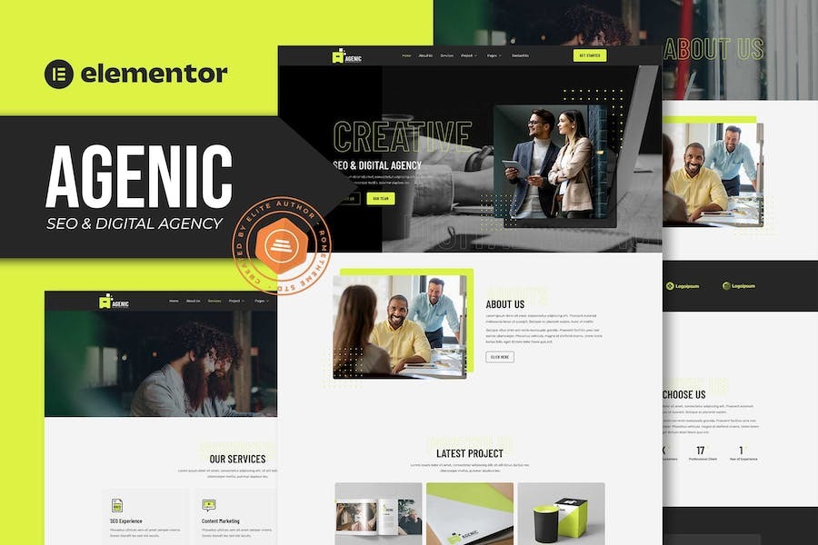 Agenic - Creative SEO & Digital Agency Elementor Template Kit
