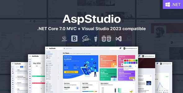 AspStudio ASP.NET Core MVC Bootstrap Admin Template