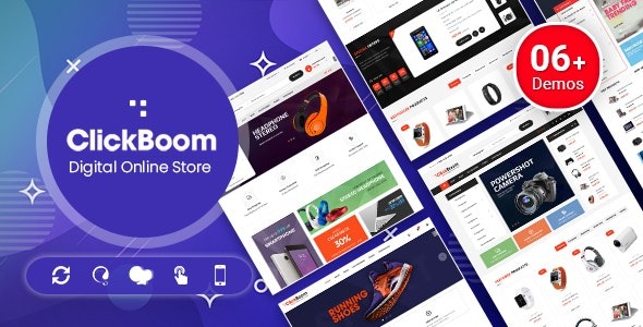 ClickBoom Digital Store WooCommerce WordPress Theme (Homepage Designs)