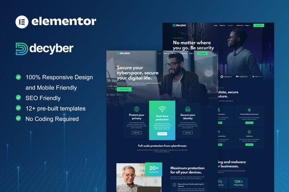 Decyber - Cyber Security Services Elementor Template Kit