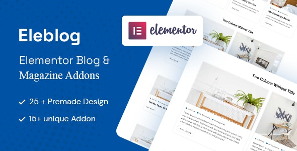 Eleblog Elementor Magazine and Blog Addons