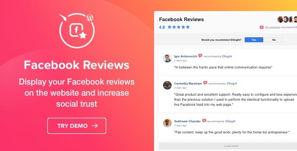 Elfsight Facebook Reviews WordPress Facebook Reviews plugin