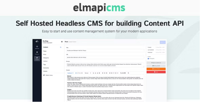 ElmapiCMS Headless CMS for building Content API
