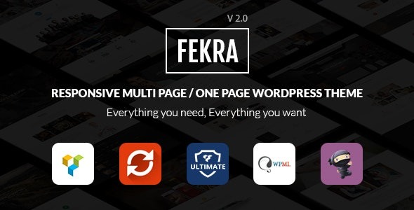 Fekra Multi Page/One Page WordPress Theme