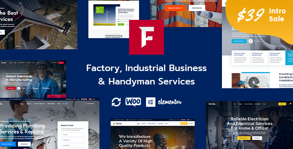 Fortis Factory Industrial Business - Handyman Services WordPress Theme