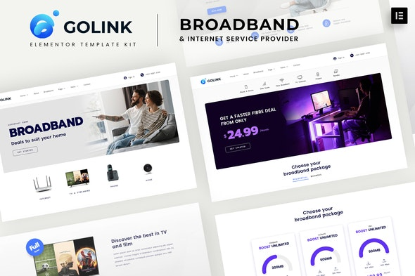 Golink - Broadband - Internet Service Provider Template Kit