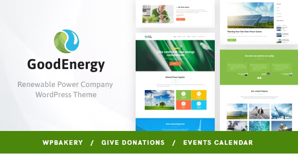 Good Energy Ecology - Renewable Power Company WordPress Theme
