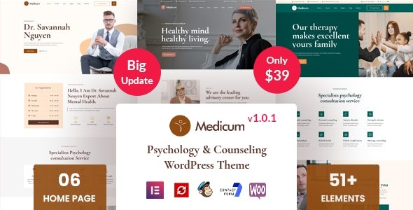 Medicum Psychology - Counseling WordPress Theme