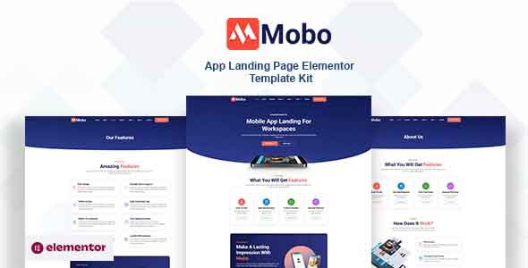 Mobo - App Landing Page Elementor Template Kit