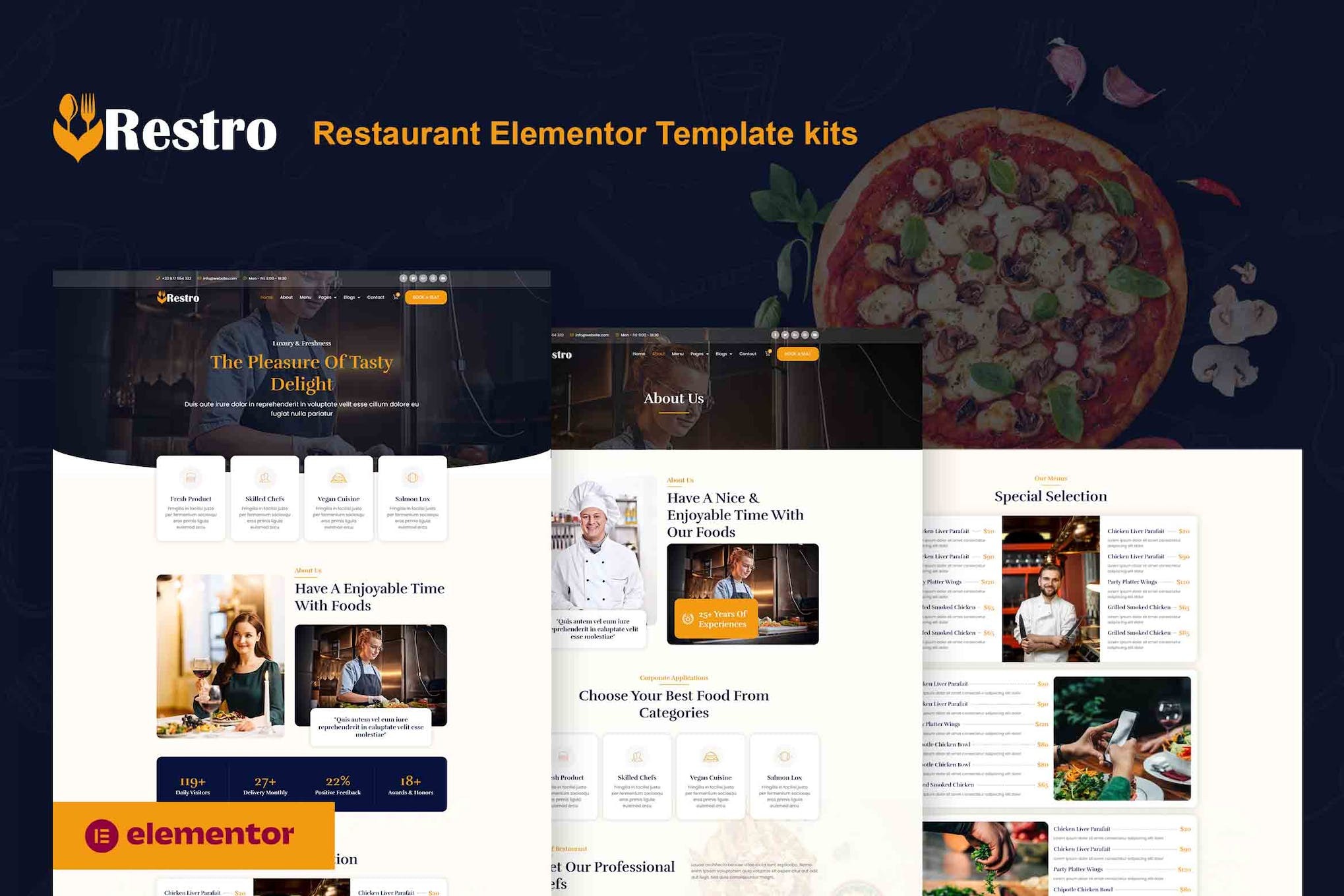 Restro - Restaurant Elementor Pro Template Kit