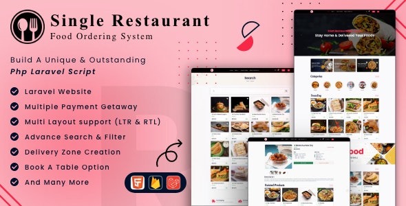 Single Restaurant Laravel Website - Admin Panel