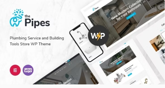 The Pipes Plumbing Service and Building Tools Store WordPress Theme